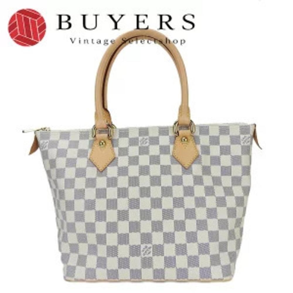 LOUIS VUITTON Saleya Damier Azur White LV Handbag